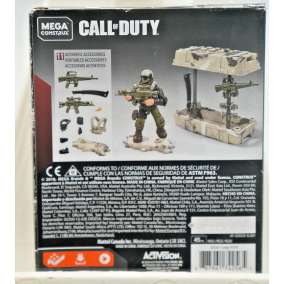 NEW Mega Construx Call of Duty DESERT TACTICS WEAPON CRATE GDG50 COD 45 pcs 2018 - Picture 2 of 2